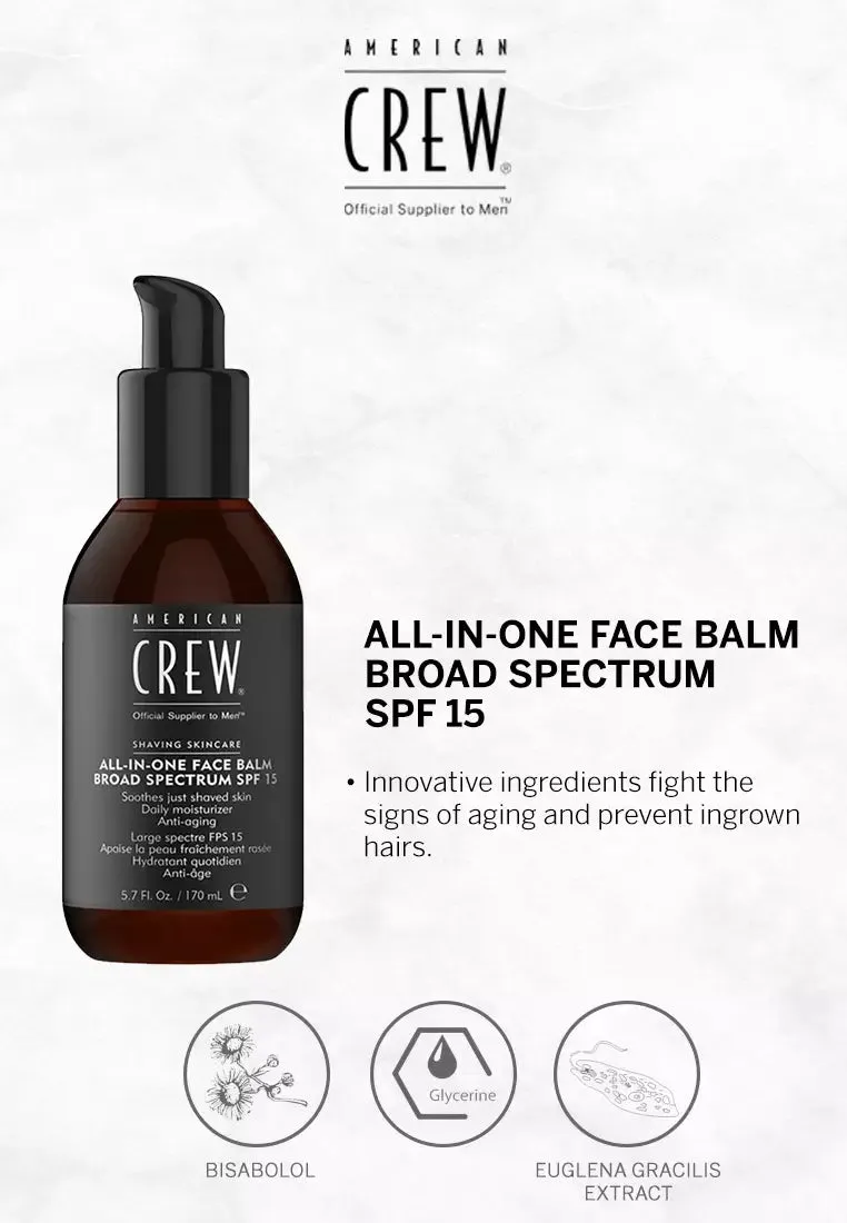 American Crew All In One Face Balm Broad Spectrum SPF 15 170ml