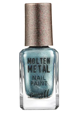 Barry M Molten Metal Nail Paint in Blue Glacier