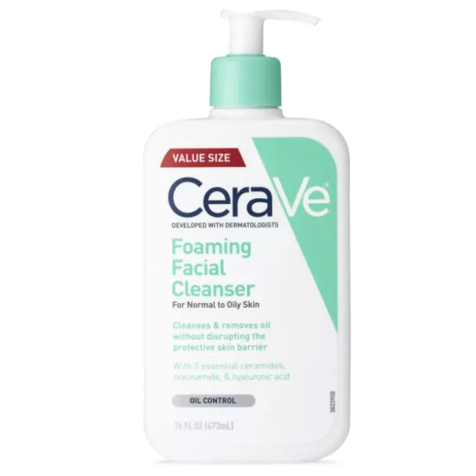 CeraVe Foaming Facial Cleanser for Normal to Oily Skin