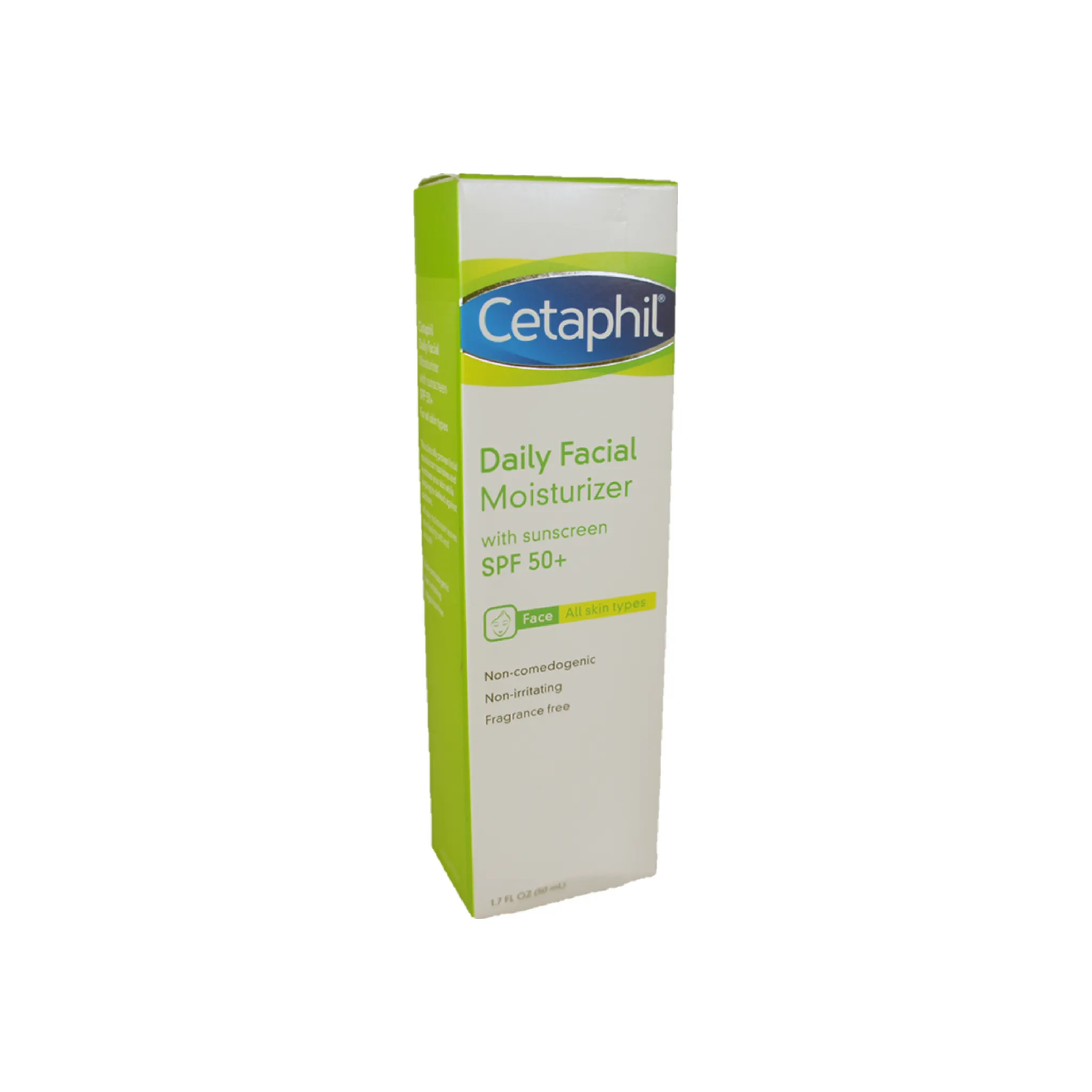 Cetaphil Daily Facial Moisturizer for All Skin Types, with Sunscreen SPF 50 1.7 oz