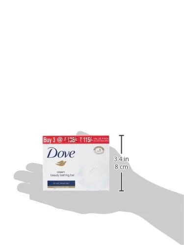 Dove Cream Beauty Bathing Bar, 3x75g