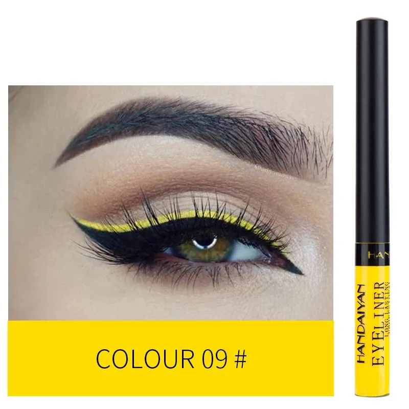 Flytonn-Colorful Liquid Eyeliner Pencil Ultra Thin Soft Matte Eyeliners Waterproof Long-Lasting Quick-Dry No Blooming Eye Makeup Party