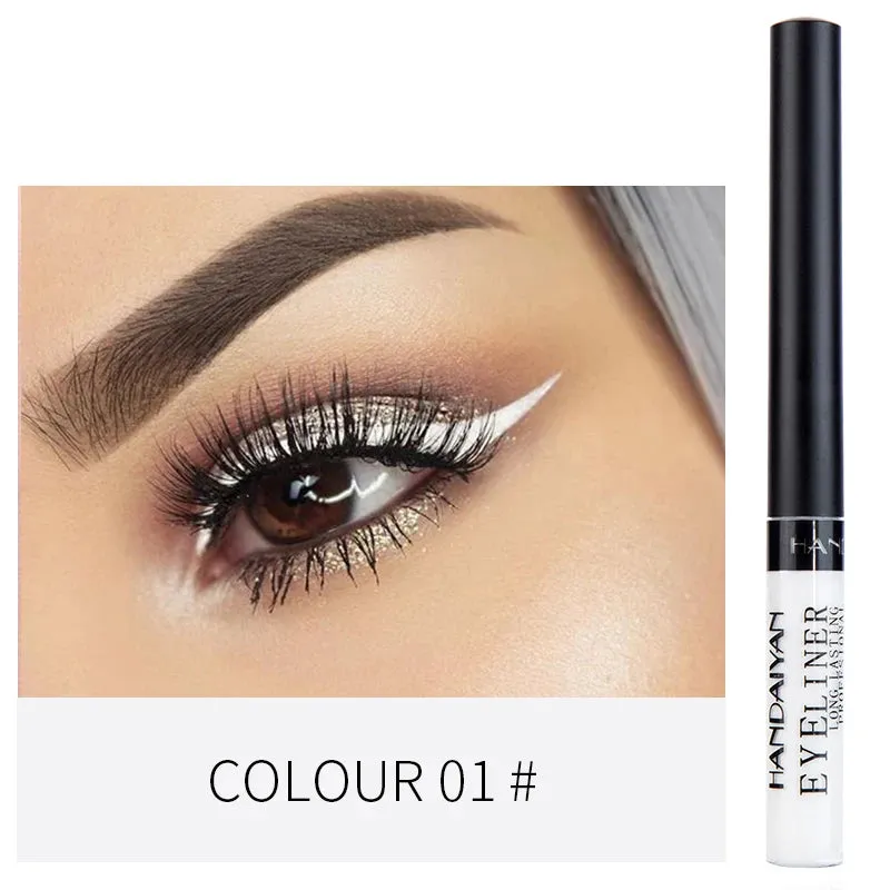 Flytonn-Colorful Liquid Eyeliner Pencil Ultra Thin Soft Matte Eyeliners Waterproof Long-Lasting Quick-Dry No Blooming Eye Makeup Party