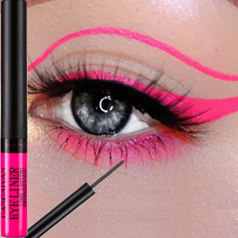 Flytonn-Colorful Liquid Eyeliner Pencil Ultra Thin Soft Matte Eyeliners Waterproof Long-Lasting Quick-Dry No Blooming Eye Makeup Party