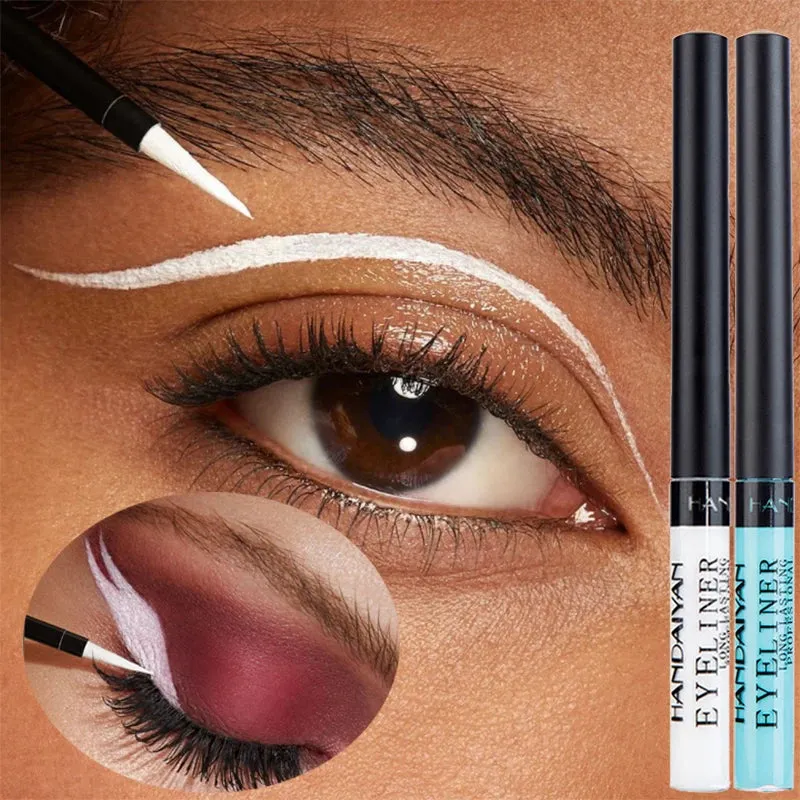 Flytonn-Colorful Liquid Eyeliner Pencil Ultra Thin Soft Matte Eyeliners Waterproof Long-Lasting Quick-Dry No Blooming Eye Makeup Party