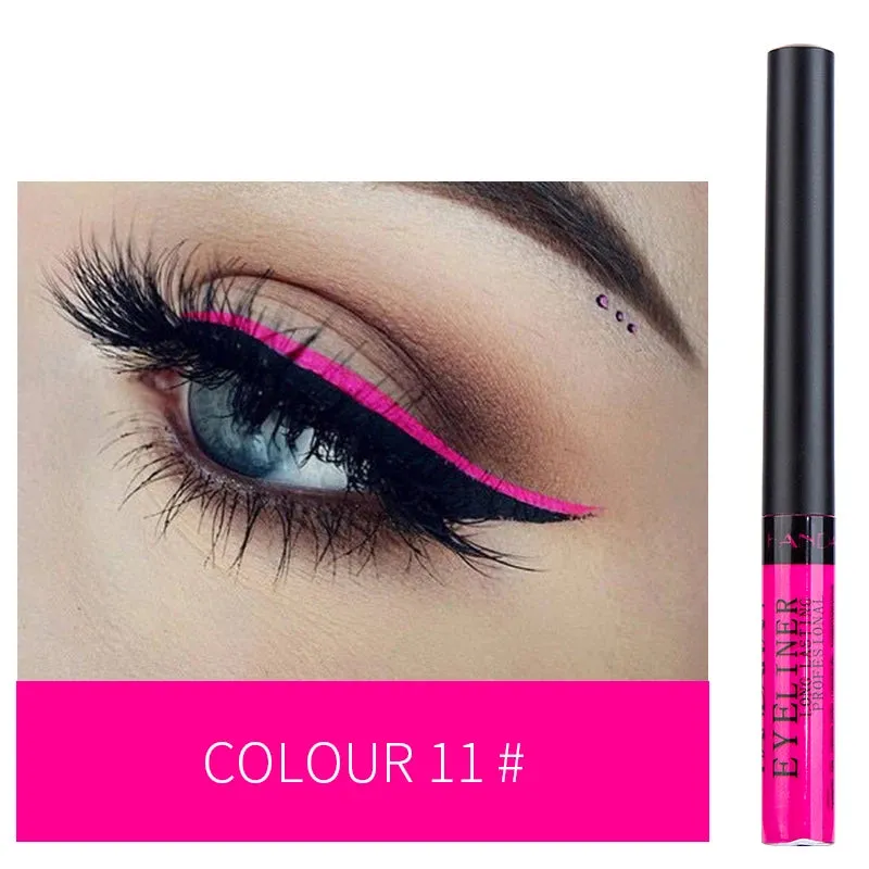 Flytonn-Colorful Liquid Eyeliner Pencil Ultra Thin Soft Matte Eyeliners Waterproof Long-Lasting Quick-Dry No Blooming Eye Makeup Party