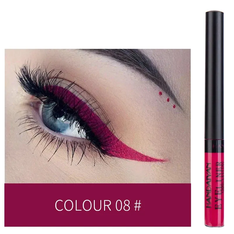 Flytonn-Colorful Liquid Eyeliner Pencil Ultra Thin Soft Matte Eyeliners Waterproof Long-Lasting Quick-Dry No Blooming Eye Makeup Party