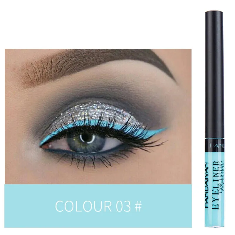 Flytonn-Colorful Liquid Eyeliner Pencil Ultra Thin Soft Matte Eyeliners Waterproof Long-Lasting Quick-Dry No Blooming Eye Makeup Party