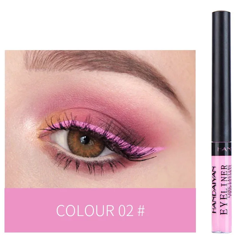 Flytonn-Colorful Liquid Eyeliner Pencil Ultra Thin Soft Matte Eyeliners Waterproof Long-Lasting Quick-Dry No Blooming Eye Makeup Party