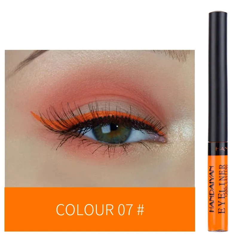 Flytonn-Colorful Liquid Eyeliner Pencil Ultra Thin Soft Matte Eyeliners Waterproof Long-Lasting Quick-Dry No Blooming Eye Makeup Party