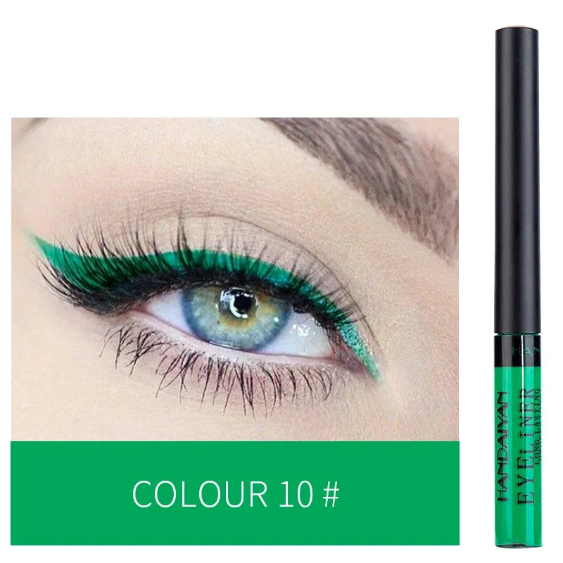 Flytonn-Colorful Liquid Eyeliner Pencil Ultra Thin Soft Matte Eyeliners Waterproof Long-Lasting Quick-Dry No Blooming Eye Makeup Party