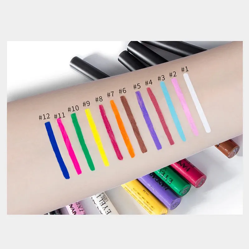 Flytonn-Colorful Liquid Eyeliner Pencil Ultra Thin Soft Matte Eyeliners Waterproof Long-Lasting Quick-Dry No Blooming Eye Makeup Party