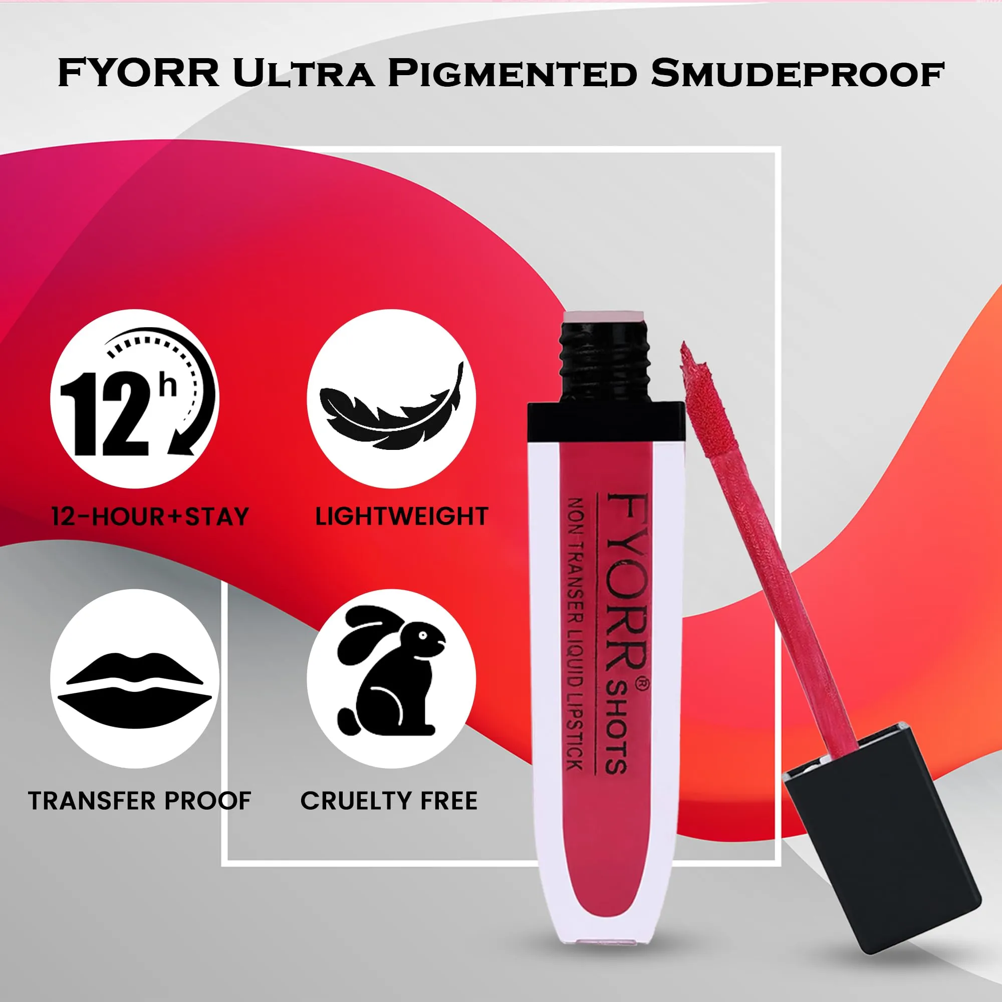 FYORR Non Transfer Liquid Lipstick Waterproof Ultra Pigmented Matte Non-Sticky Smooth Finish Lip Color, 6ml (Paraben Cruelty Free) (Sandle_Brown)