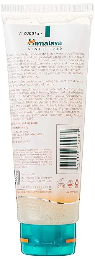 HIMALAYA GENTLE EXFOLIATING APRICOT DAILY FACE WASH
