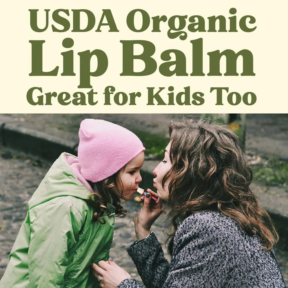 Organic Lip Balm - Best Lip Repair Chapstick for Dry Cracked Lips - Moisturizing Lip Care For Kids And Adults