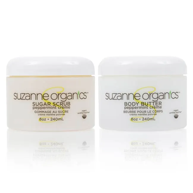 Peppermint Creme Sugar Body Scrub   Body Butter Duo