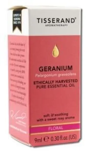 Tisserand Geranium Essential Oil 0.32oz Oil